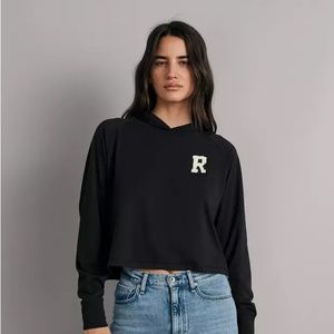 Rag & Bone NWT // Principal Cropped Hoodie // black // size M